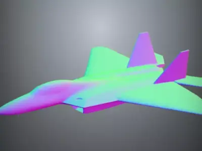 modern stealth fighter jet Low-poly 3D model