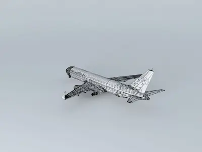 B767-300 AirAtlanticOcean with interior Free 3D model