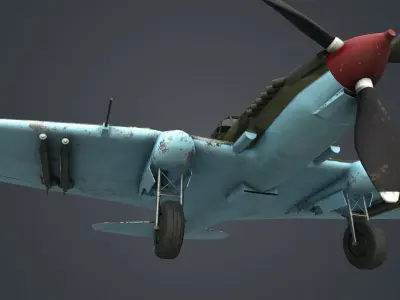 Low Poly Ilyushin IL-2 Shturmovik Low-poly 3D model