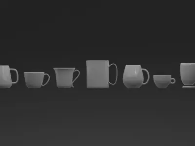 7 Cups Kit 3D model