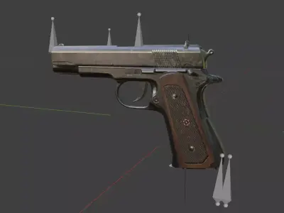 1911 Pistol - Textured and Rigged 3D model