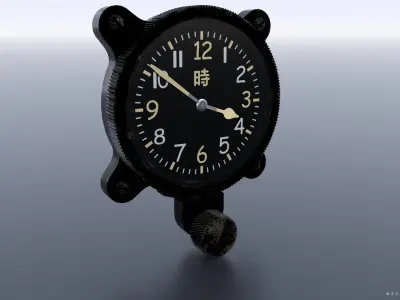 WW2 IMPERIAL JAPANESE FLIGHT INSTRUMENTS - ASSET PACK Low-poly 3D model
