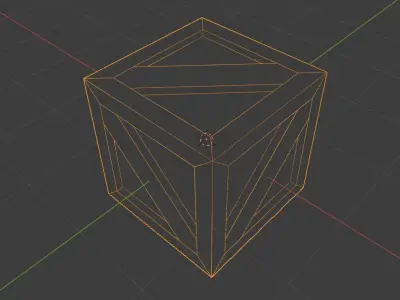 Low poly wooden box Free low-poly 3D model