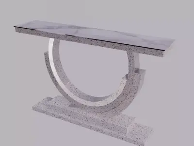Modern Terrazzo Marble Console Table Free 3D model
