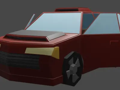 Free Low poly game ready sport car Free low-poly 3D model