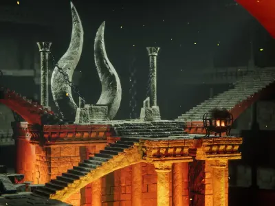 Deadly Dungeon - Infernal Low-poly 3D model