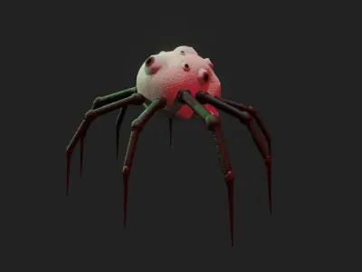 3D SKULL SPIDER  3D model
