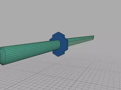 3D Low poly sword Free low-poly 3D model