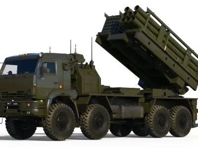 MLRS bicaliber complex Vozrozhdenie 3D model