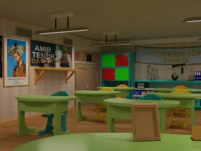 classroom 3D model