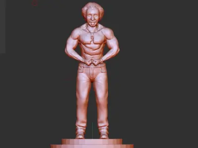 Albert Einstein bodybulder 3D print model