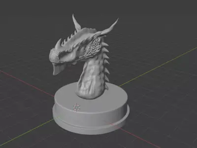 dragon head for 3D print 3D print model