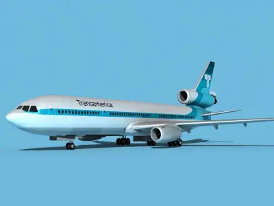 McDonnell Douglas MD-11 Transamerica 3D model