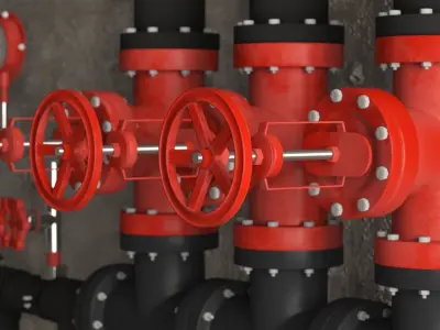 Industrial Pipe 3D model