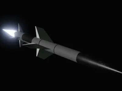 Basic Missile Mesh Game Ready Low-poly 3D model