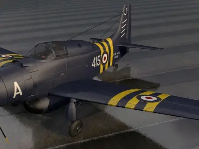 Douglas EA-1E or AD-5W Skyraider 3D model
