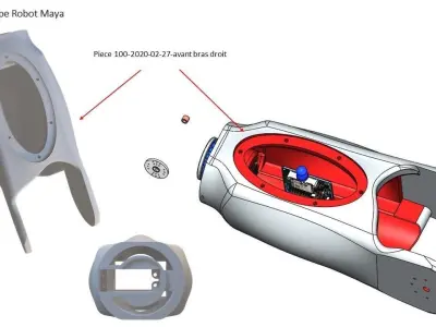 Main droite de robot Free 3D print model