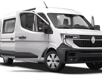 Renault Master L3H2 CrewCab Van HQ Interior 2024 3D model