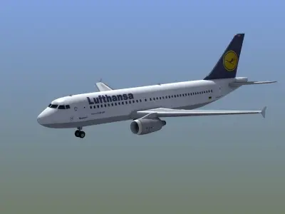 Airbus A320 Jet 3D model