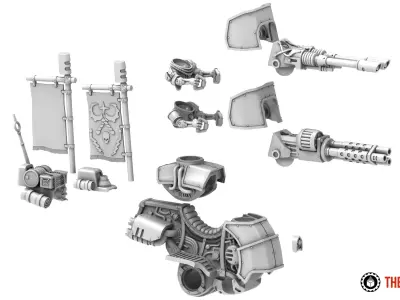 Dark Techno - Mantis Strider cannons upgrade 3D print model