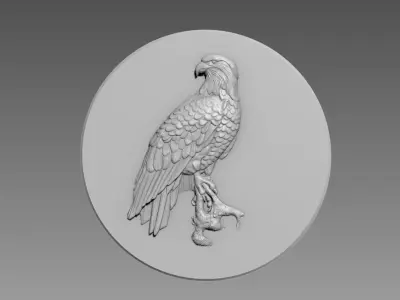 Eagle Bas-relief 3D model