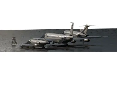 AIR FRANCE 1960s Boeing 707-300 Boeing 727-200 and Caravelle 3D model