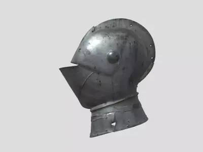 Steel Knight Helme Low-poly 3D model