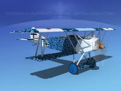 Fokker D-VII V05 Luftwaffe 3D model
