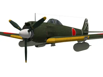 Ki43 Hayabusa type3-kou oscar 3D model