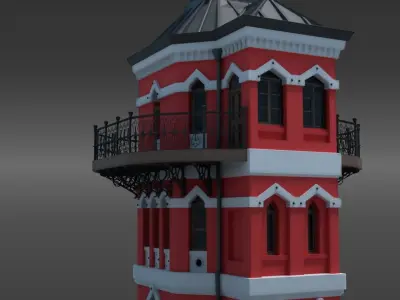 Clock Tower Classic Building Free 3D model