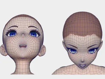 Anime Female Base Model V1 3D model