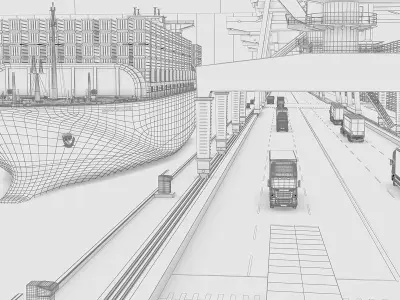 Shipping Port 3D model