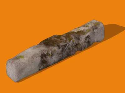 Stone Bench Low-poly 3D model buy