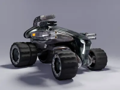 Army Rover Low-poly 3D model