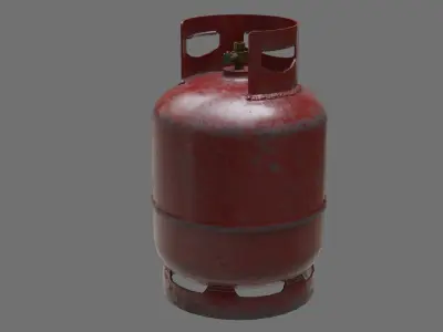Gas Cylinder 1B Low-poly 3D model