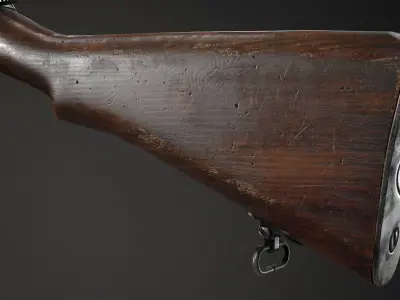 PBR De Lisle Carbine Low-poly 3D model