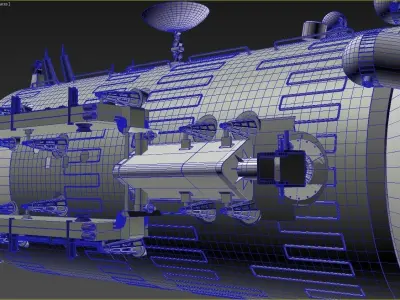 TianHeHao Space Station 3D model