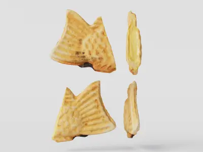 Cut Taiyaki ver4 3D model Low-poly 3D model