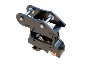 Rockland Excavator Attachment HKR - T Tilting Coupler - 3D MODEL Low-poly 3D model