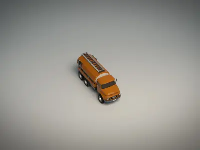 Low Poly Vintage Truck 03 Low-poly 3D model