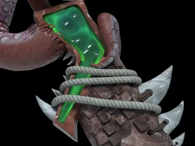 Fisherman Sword Low-poly 3D model