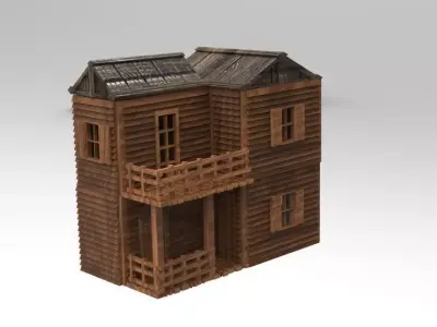 28MM WOODEN COMMAND POST 3D print model