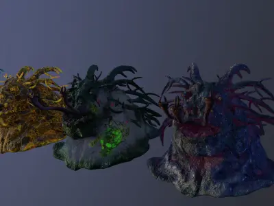 Monster Slug Low-poly 3D model