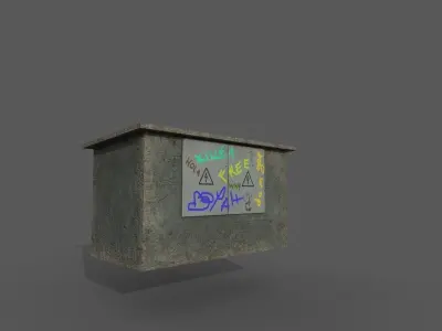 Electric cabinet Low-poly 3D model