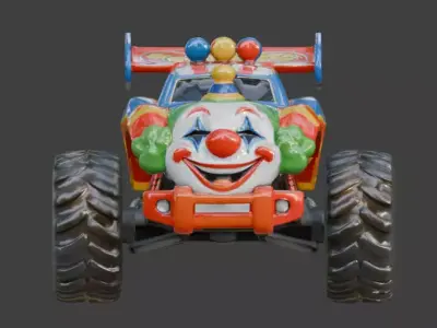 Carnival Chaos Monster Truck 3D Model Low-poly 3D model