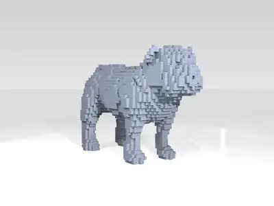Bulldog Voxel 3D model