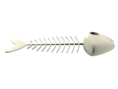 Fish bone v001 3D model