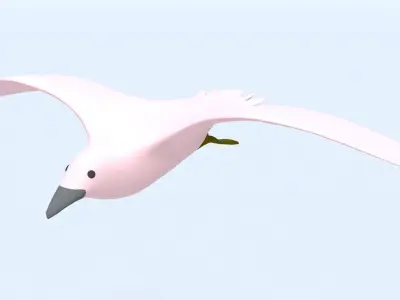 Bird - Rigged and Animated Low-poly 3D model