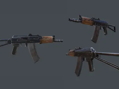 Mobile Weapon Pack Low-poly 3D model