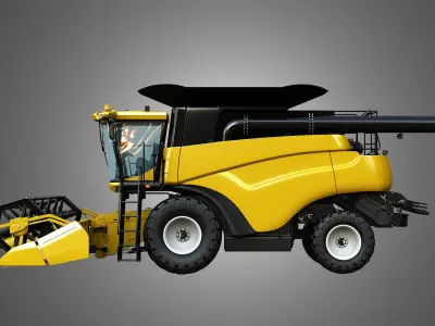 NH - CR 9070 Combine Harvester - With Grain Harvester Head 3D model
